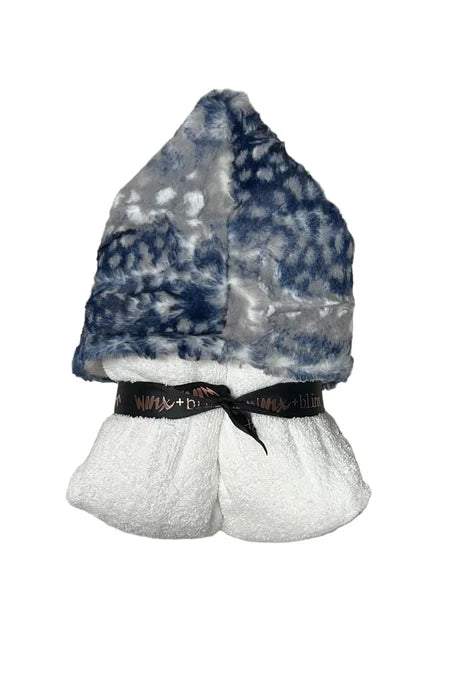 Cibirian Navy White Hooded Towel