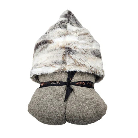 Himalayas Taupe Boys Girls Hooded Towel