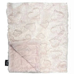 Frosted Hearts Mauve Girls Minky Blanket