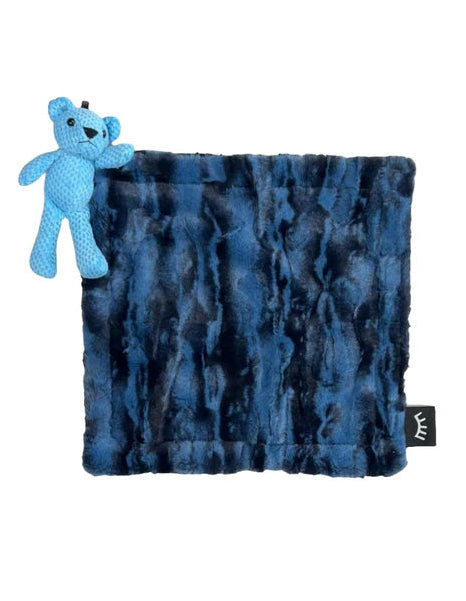 Marble Navy Bear Boys Minky Lovey