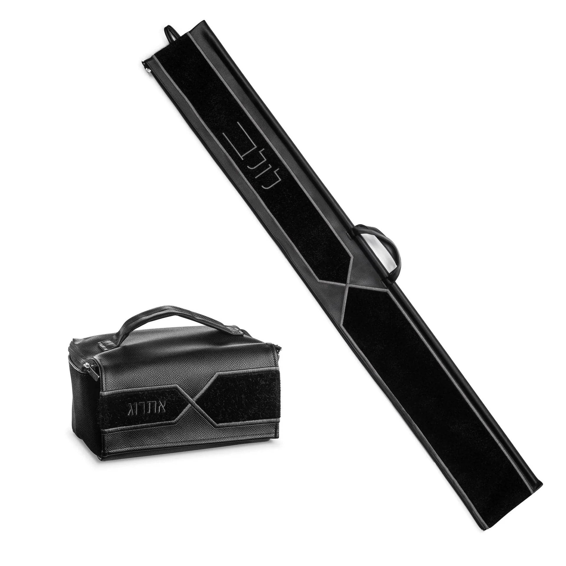 Black Leather Fur Lulav & Esrog Case