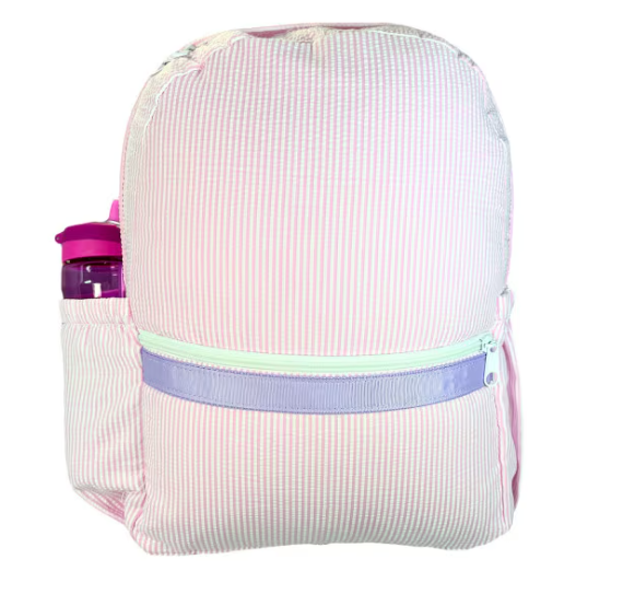 Pink & Purple Seersucker Backpack