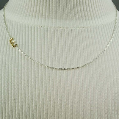 Two Toned Initial Necklace