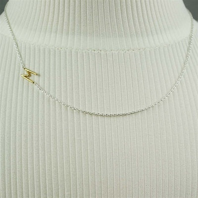 Two Toned Initial Necklace