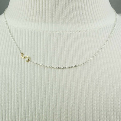 Two Toned Initial Necklace