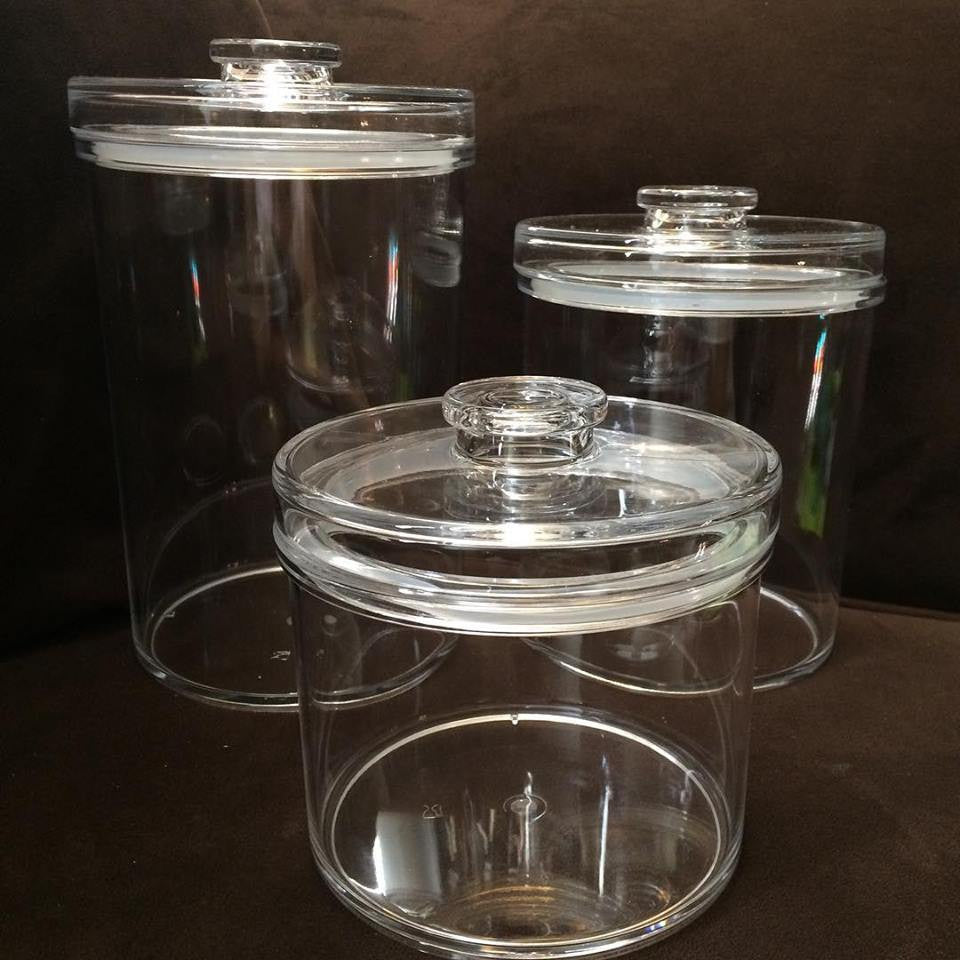 Lucite Large Round Cookie Jar