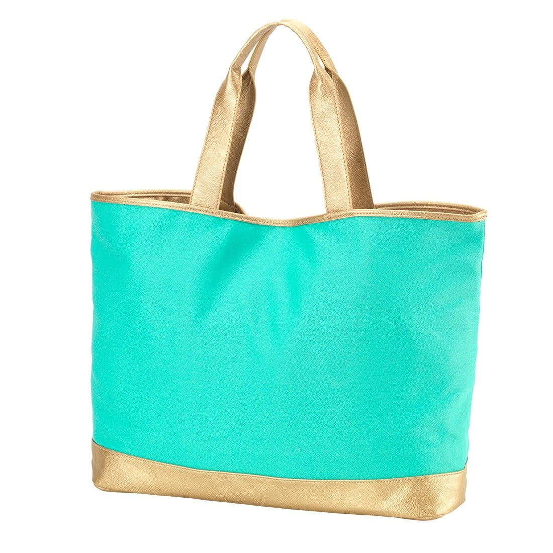 Mint and Gold Tote