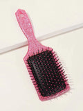Square Pink Sparkle Hair Brush
