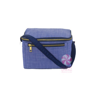 Blue Chambray Bucket Lunch Box