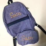 Blue Chambray Backpack