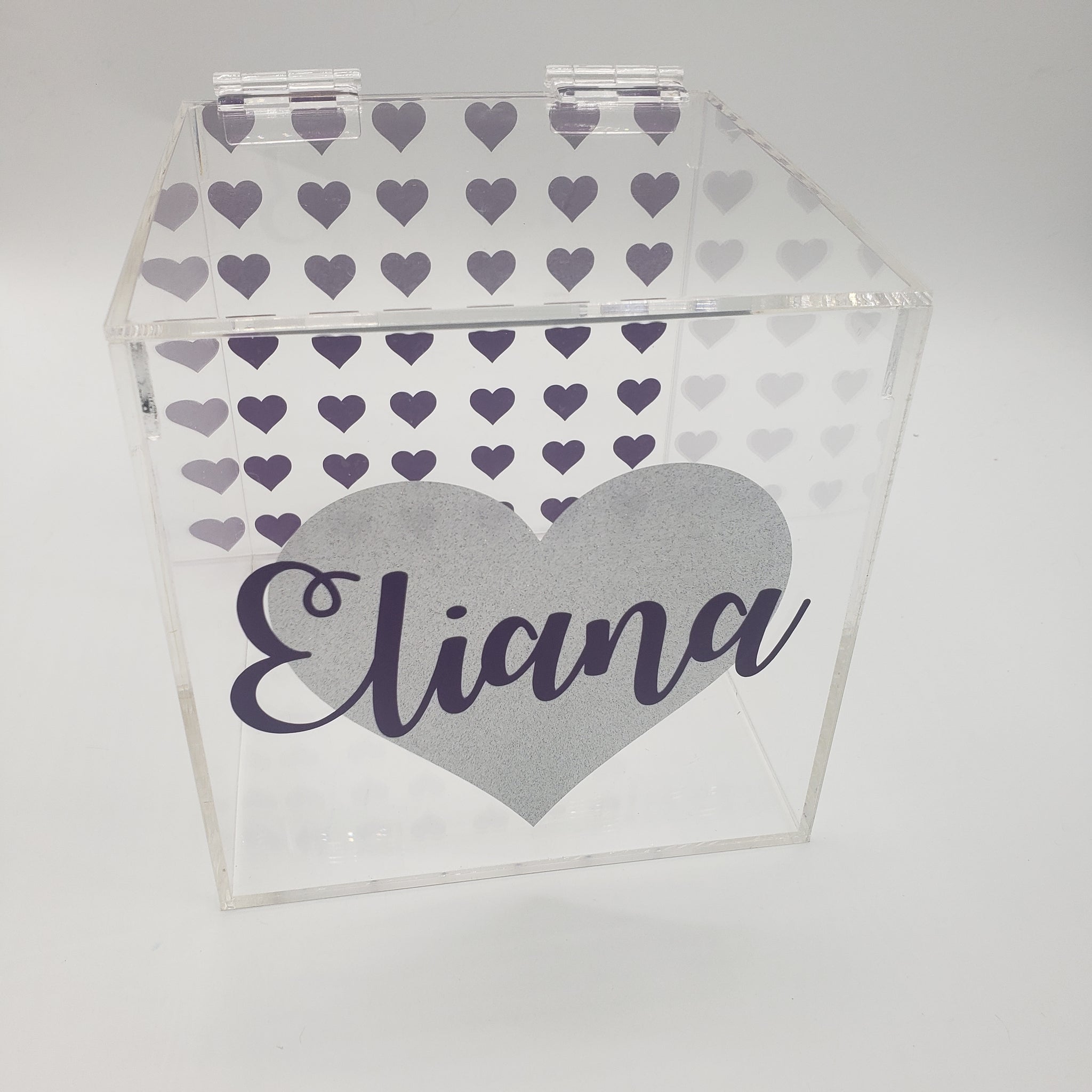 Hearts Lucite Box