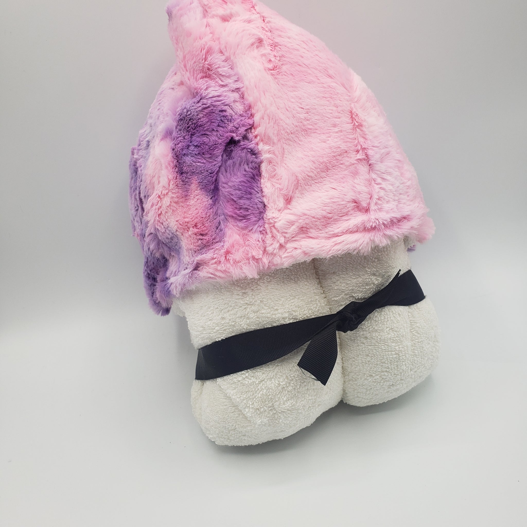 Sorbet Cotton Candy Fur Hooded Toddler Towel