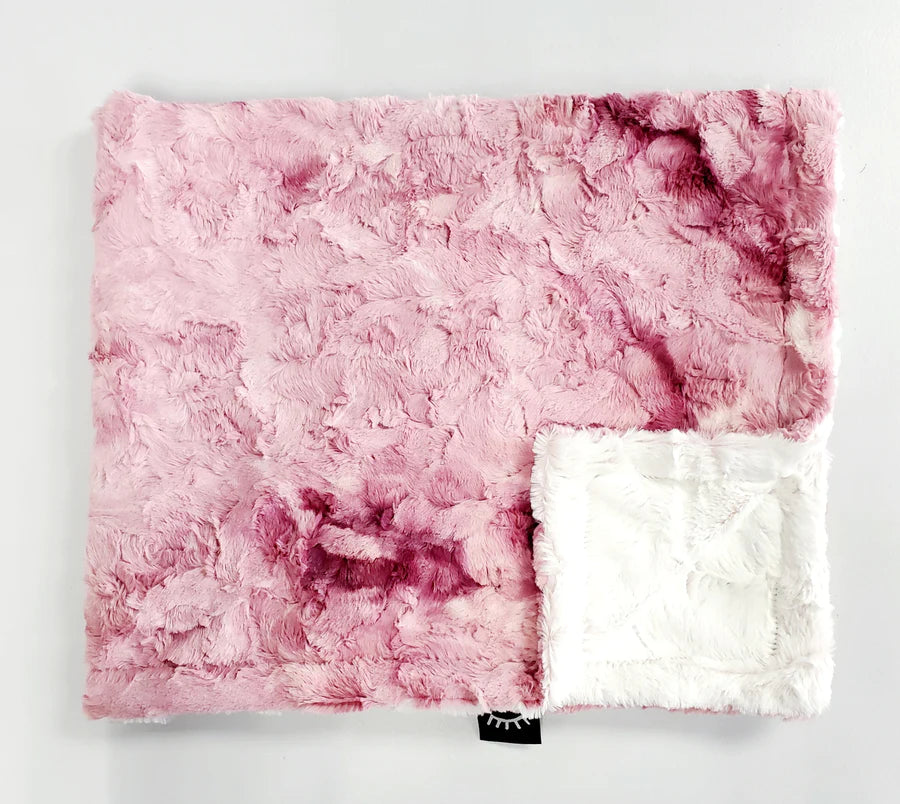 Smokey Raspberry Girls Minky Blanket