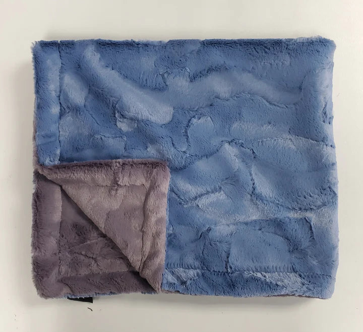 Cozy Blue and Grey Blanket