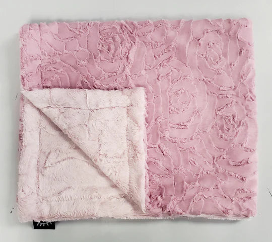 Rosey Frosted Mauve Minky Blanket