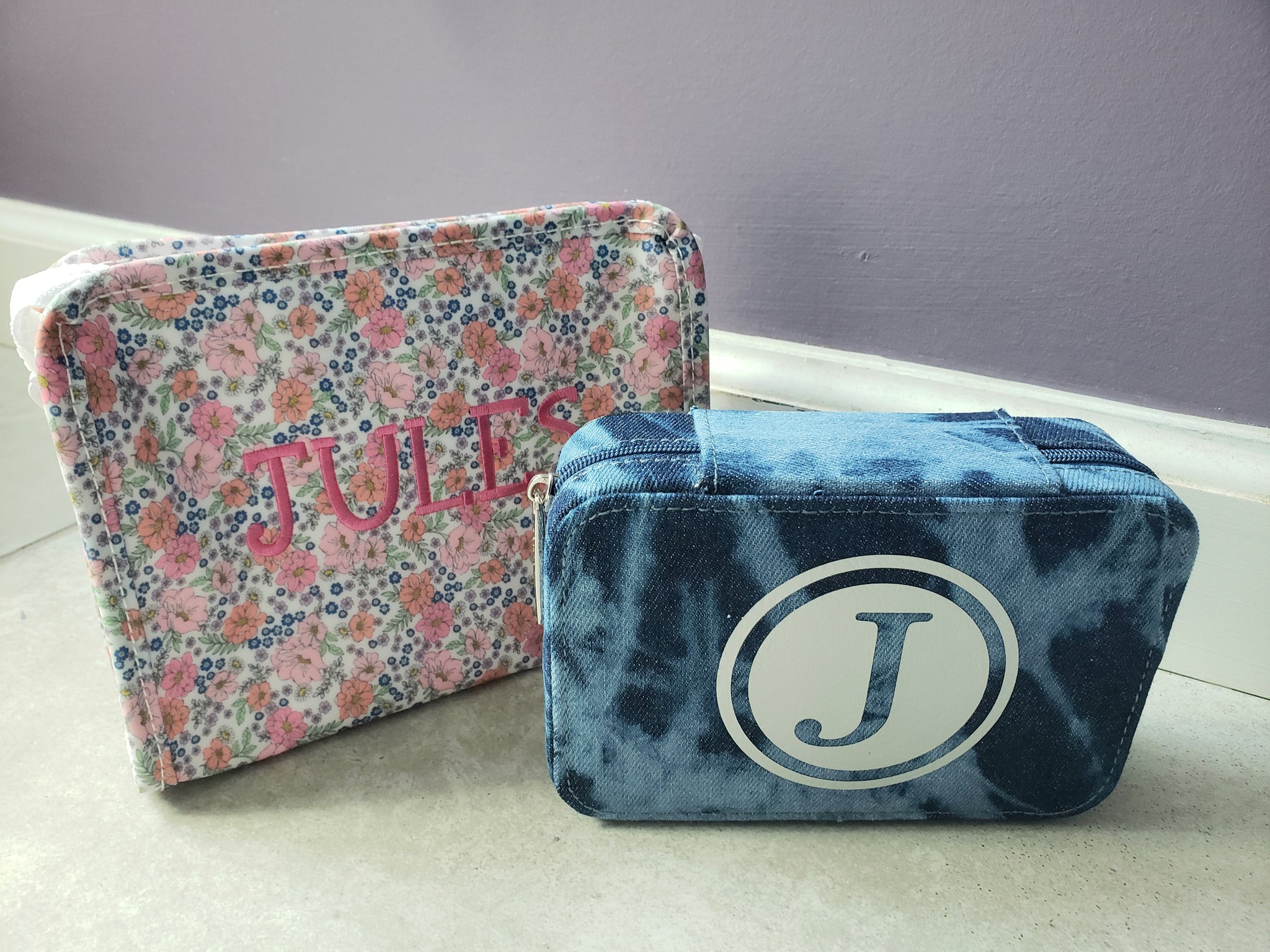 Mini Denim Jewelry Case