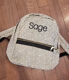 Cheetah Seersucker Backpack