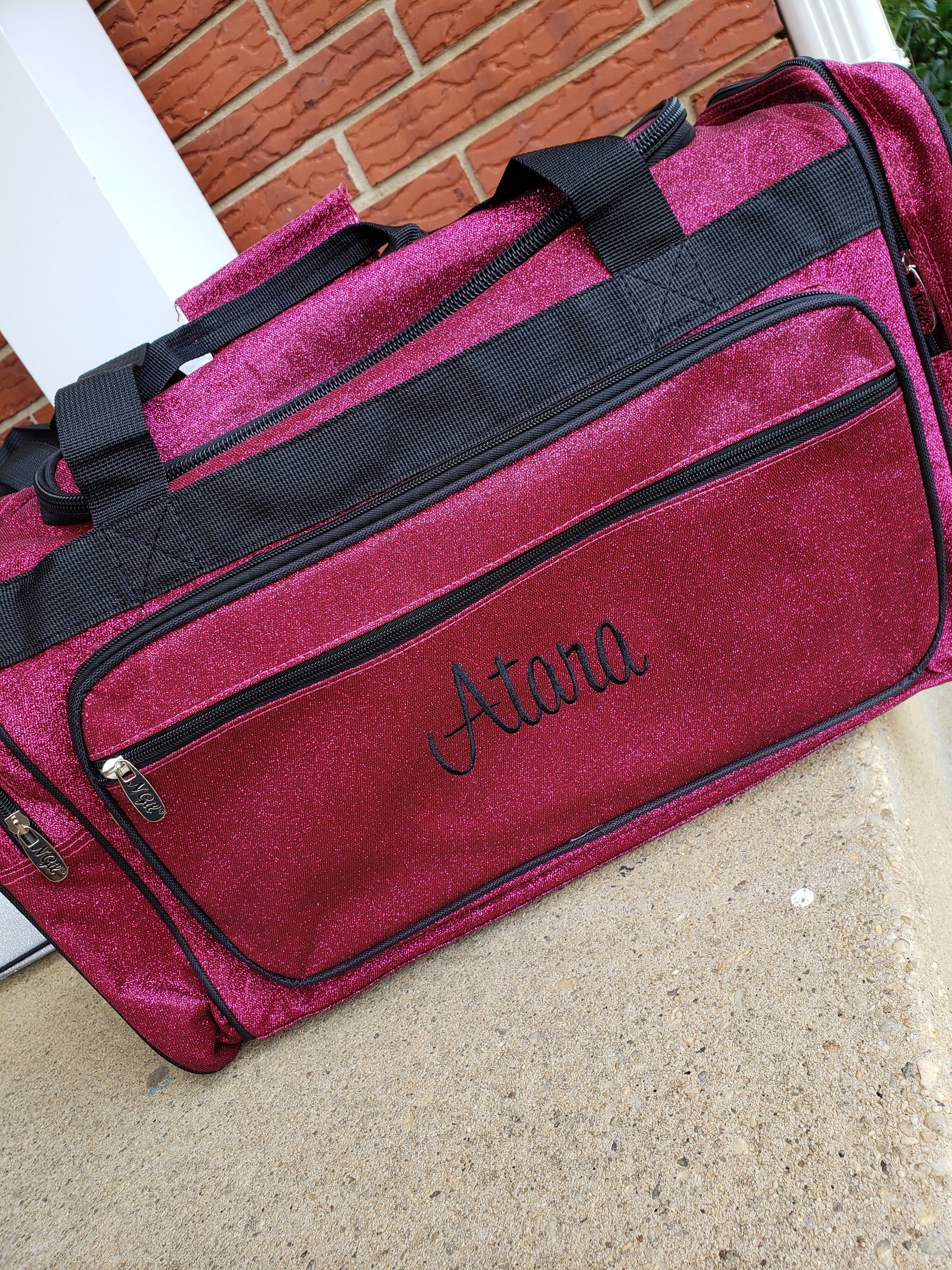 Hot Pink Glitter 23" Duffle Bag