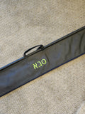 Navy Leather Lulav Case "סבה in lime green" SOLD AS IS
