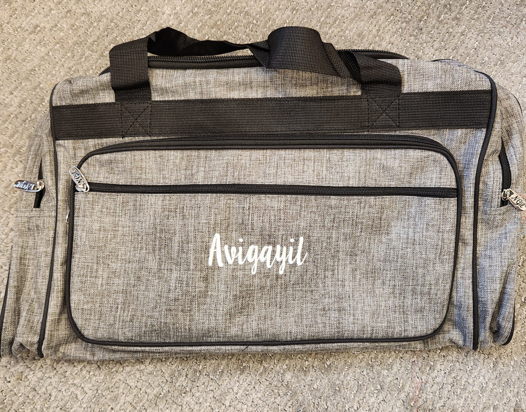 "Avigayil" Charcoal Duffle Bag- SOLD AS IS