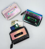 Black Iridescent Retro Cassette Wallet