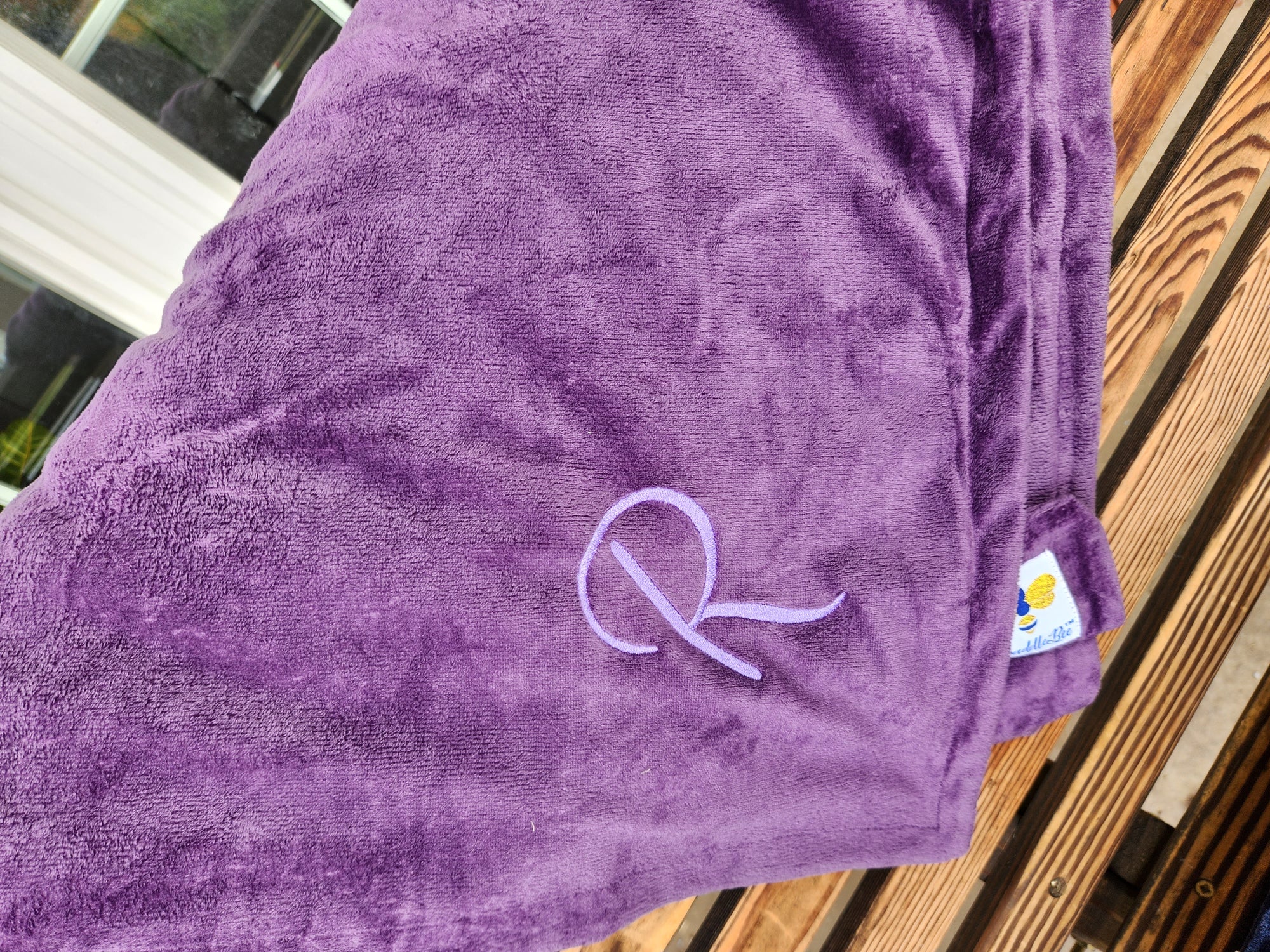 BiggerBee Minky Throw Blanket Solid Jewel Purple