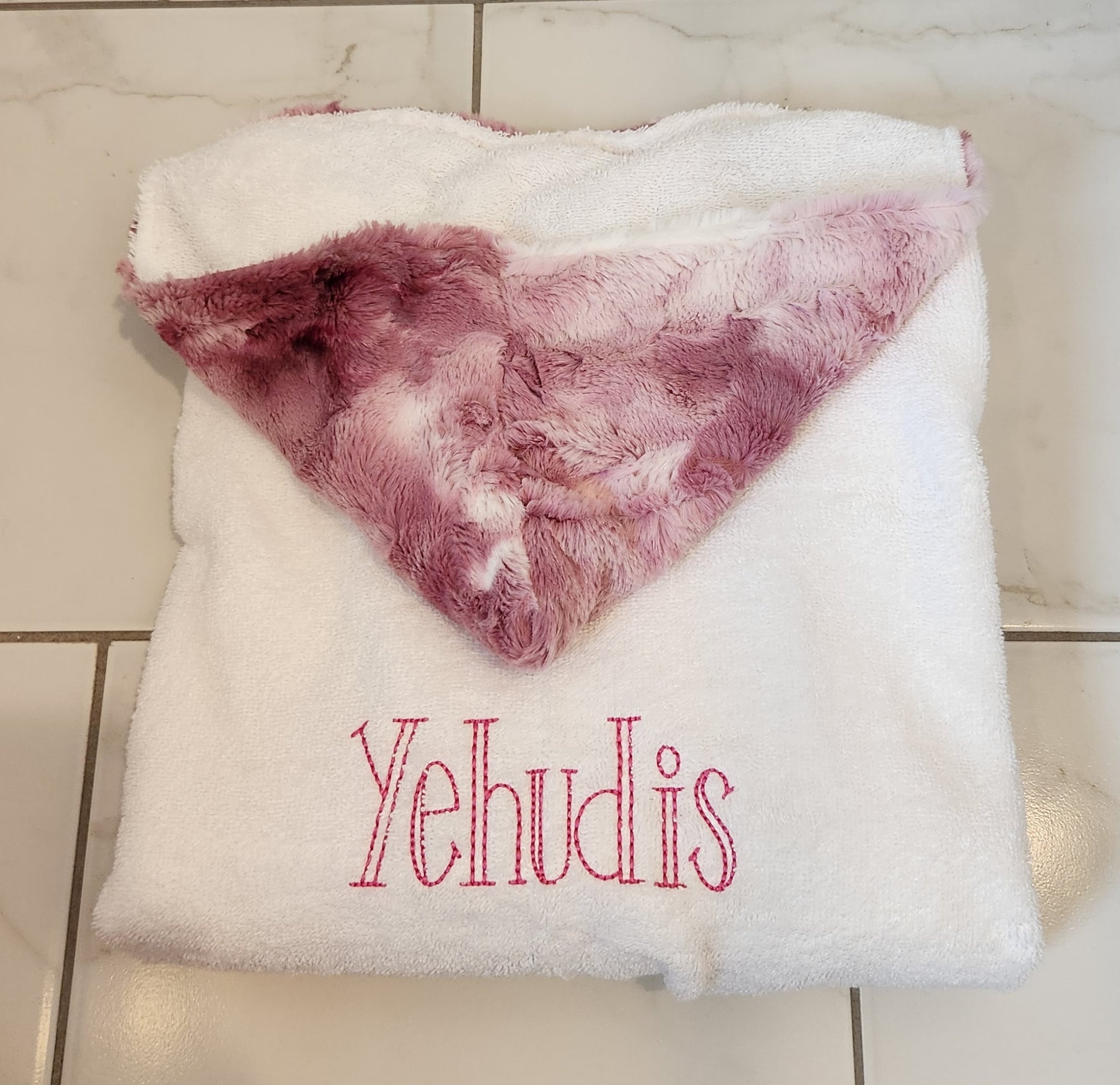 Sorbet Raspberry Hooded Towel