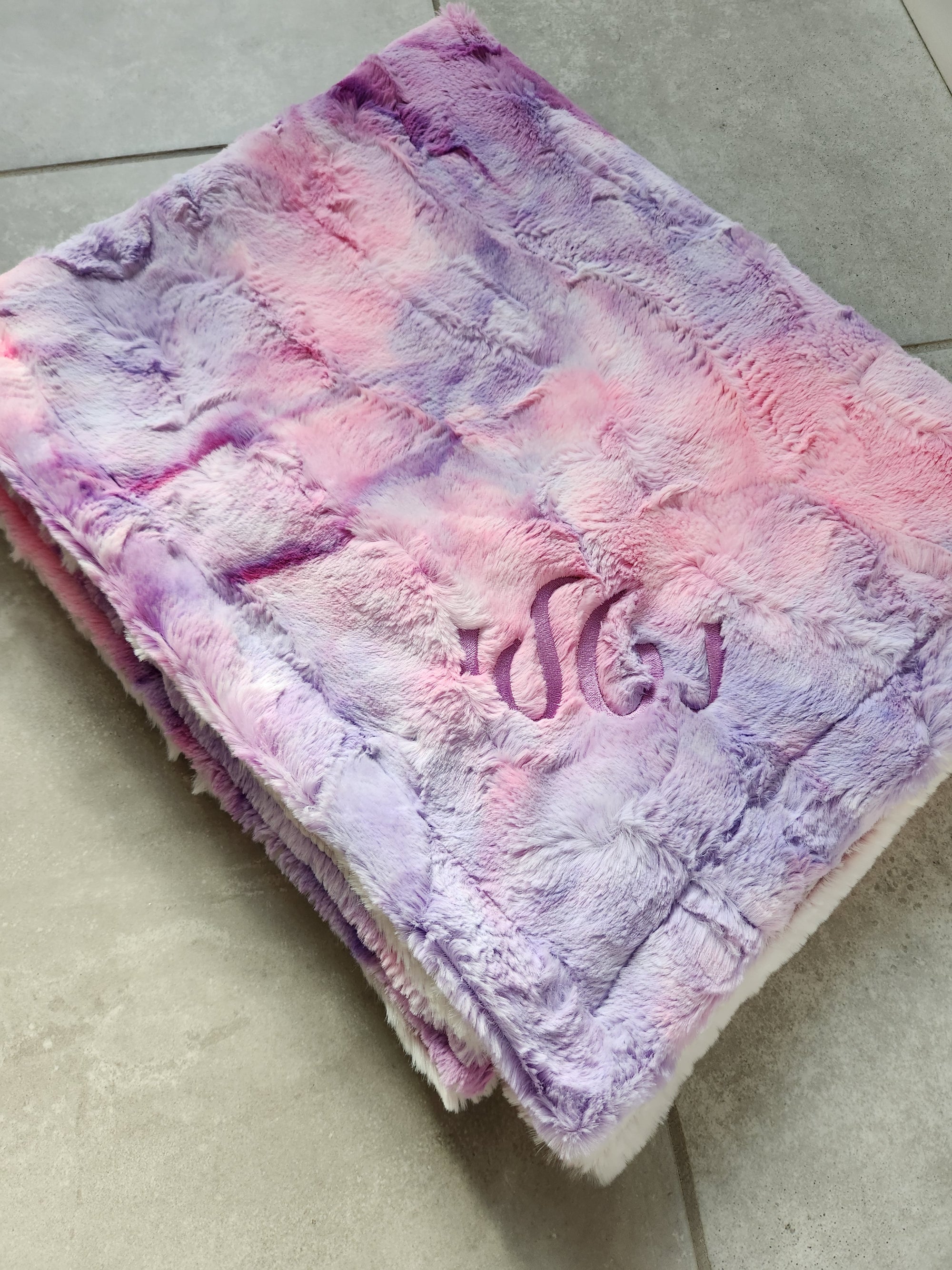 Sorbet Cotton Candy Minky Blanket