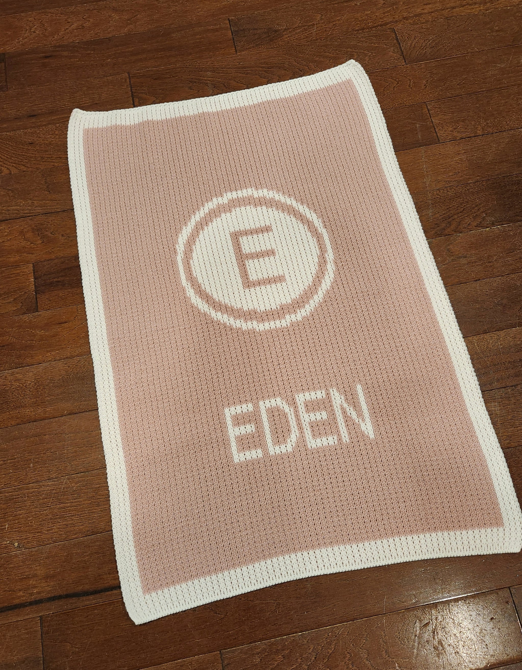 Initial Stamp & Name Stroller Blanket