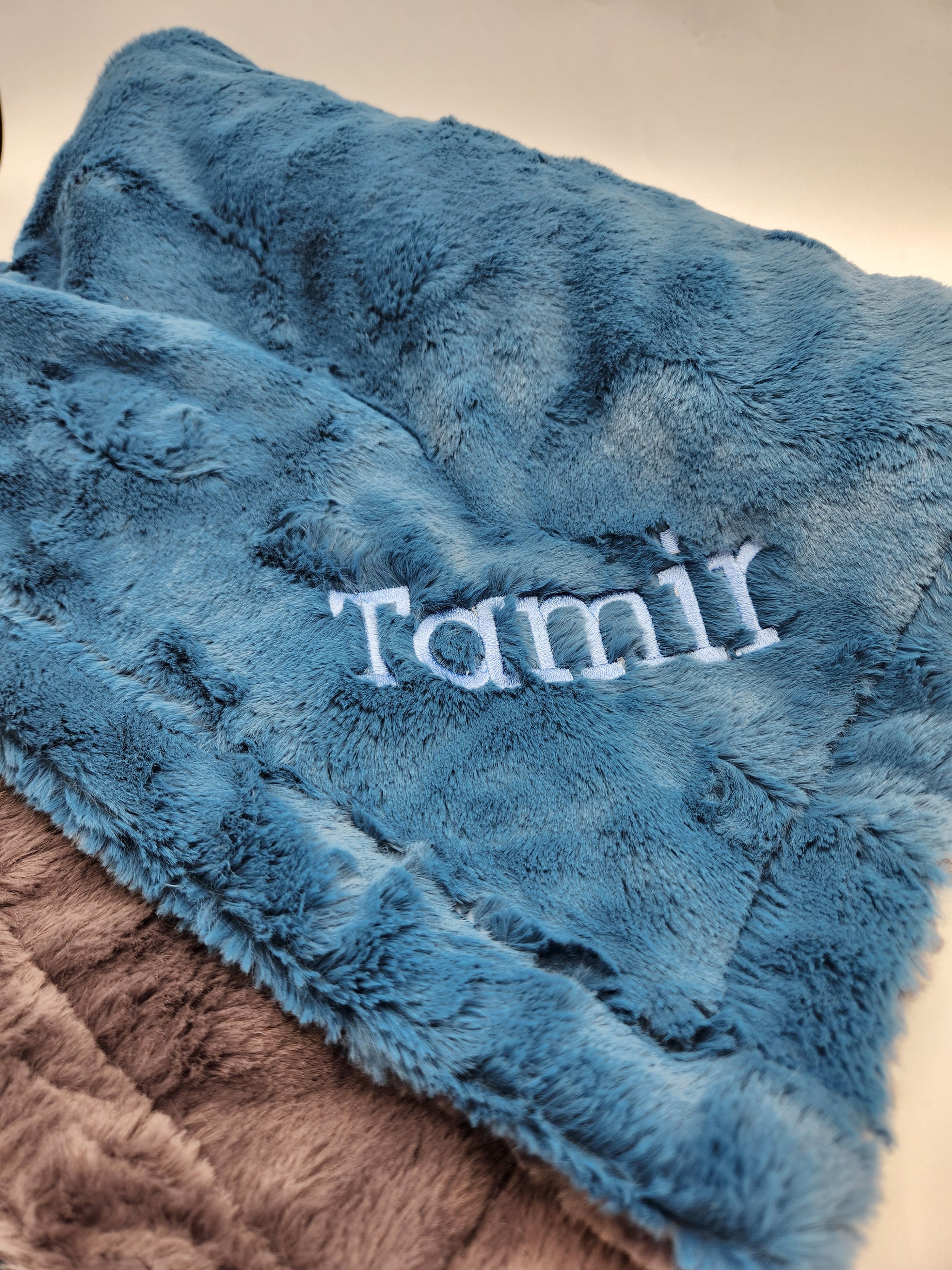 Cozy Blue and Grey Blanket