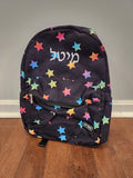 Multi Star Canvas 2-Zipper Backpack