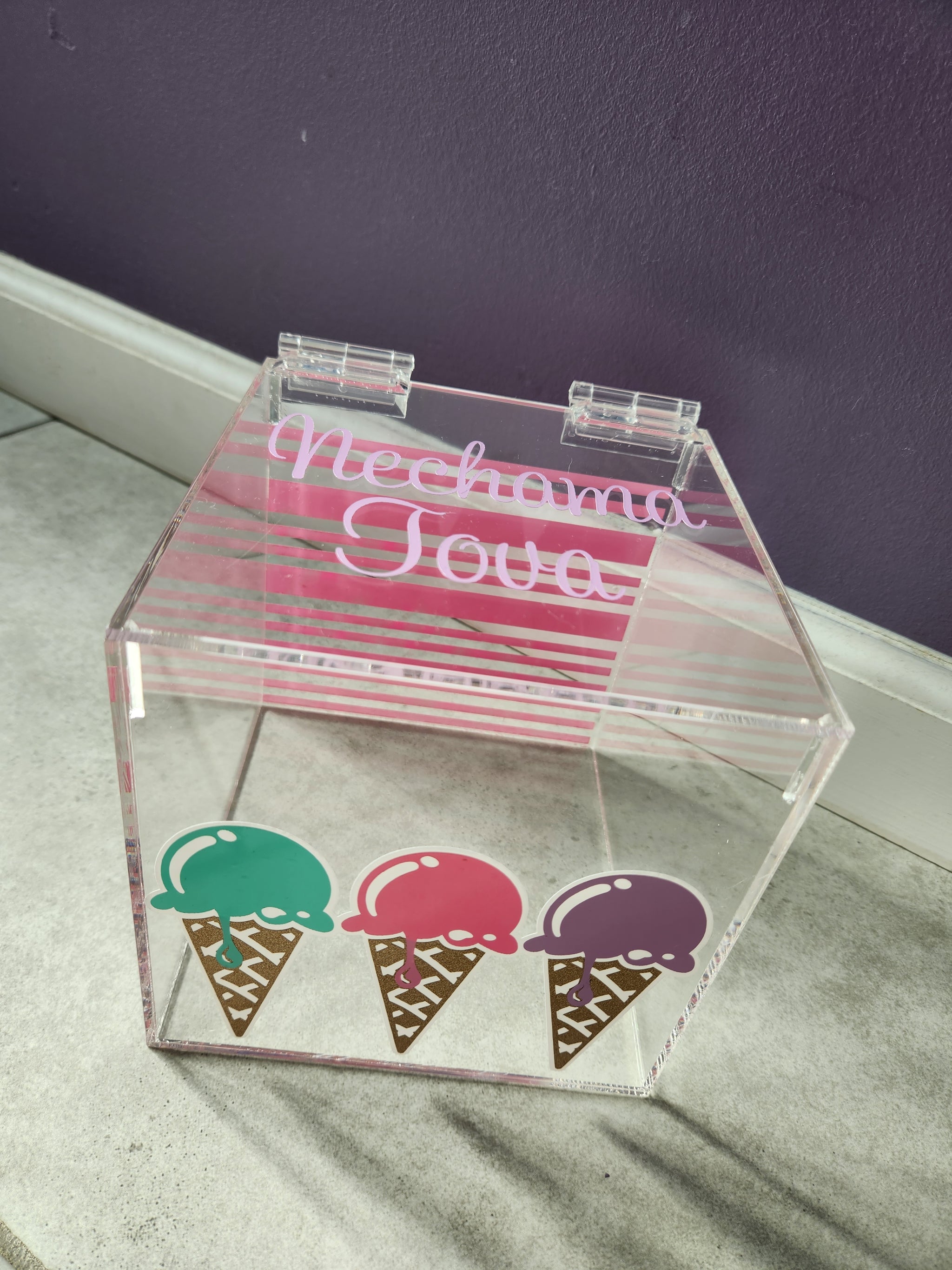 Ice Cream Lucite Box