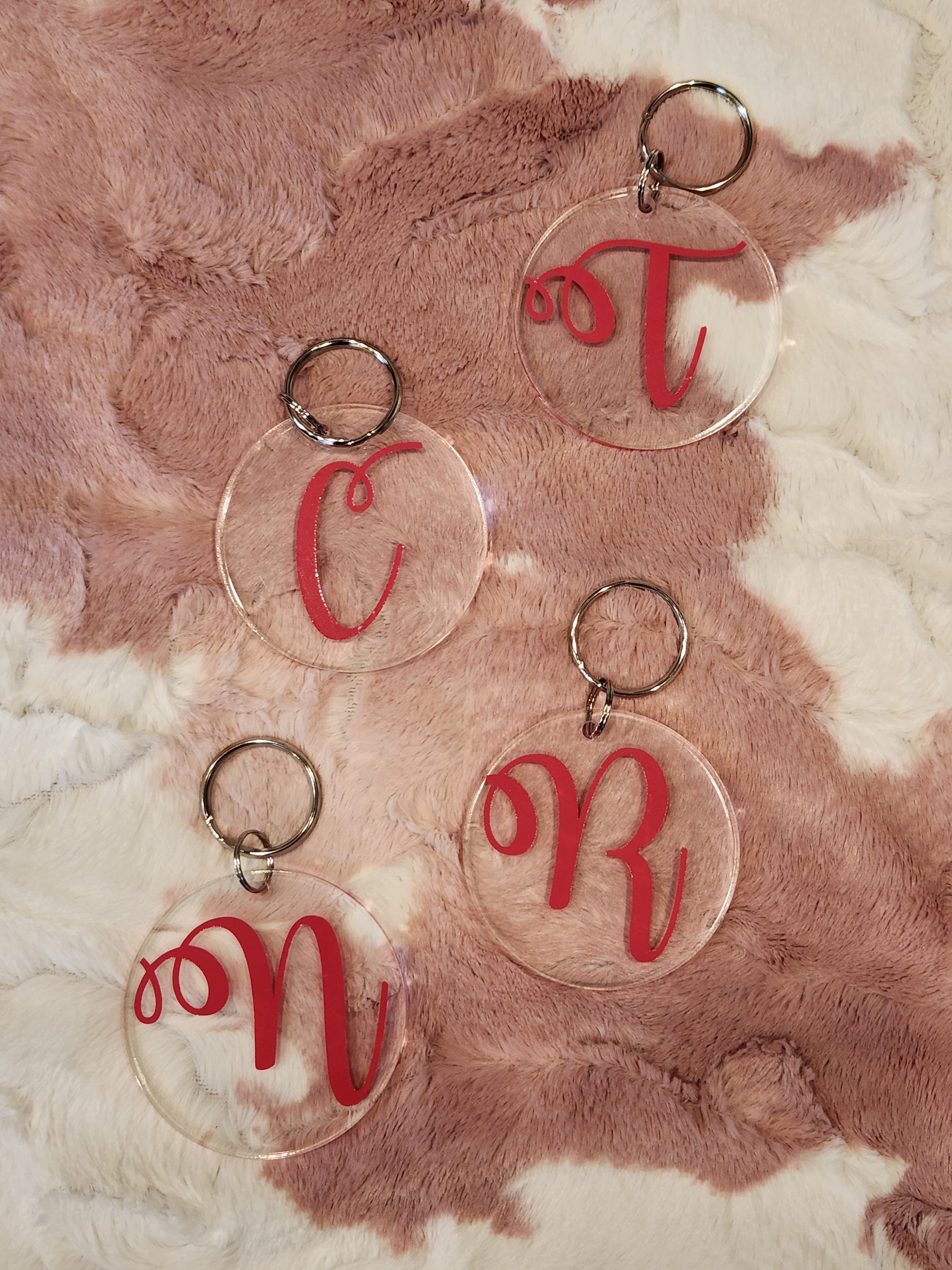 Lucite Circle Keychain