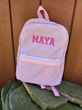 Pink Gingham Backpack