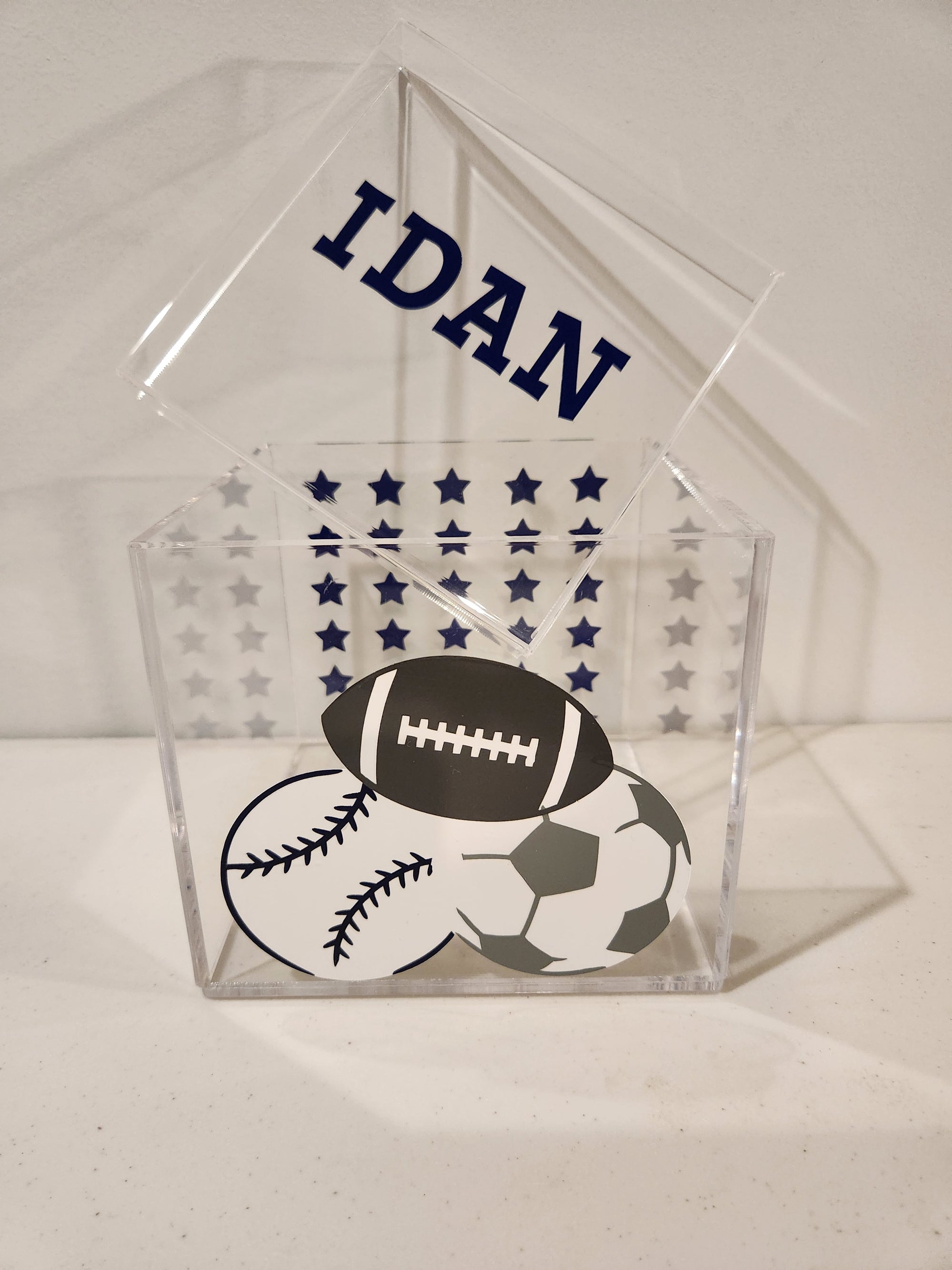 Sports Navy and Gray Theme Box