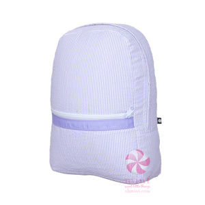 Purple Seersucker Backpack