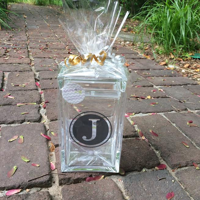 Lucite Small Square Cookie Jar