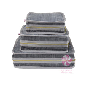 Gray Chambray Stacking Travel Set