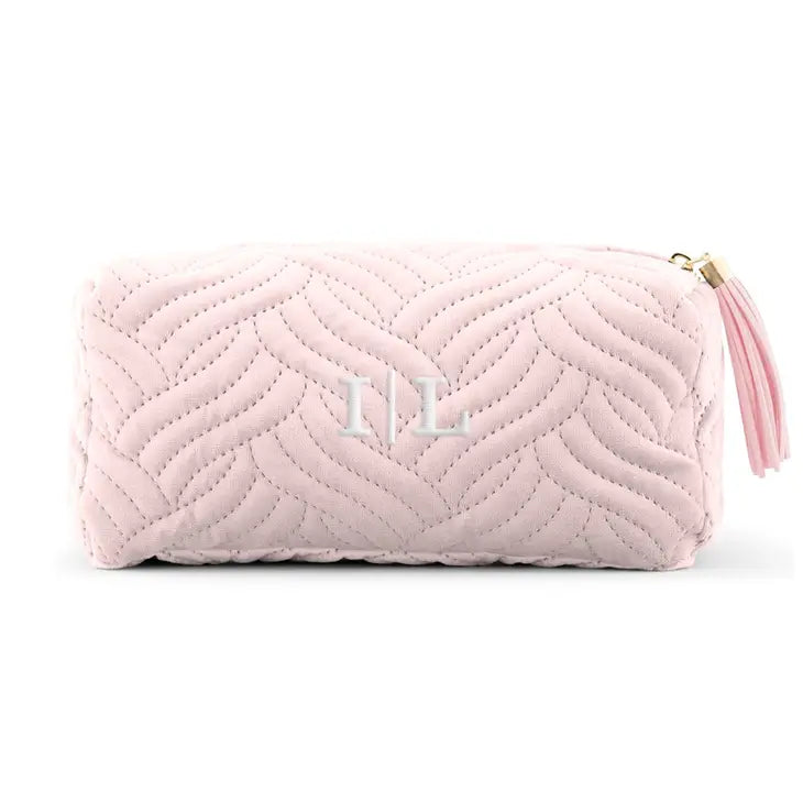 Small Velvet Quilted Toiletry Bag