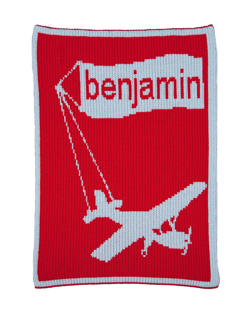 Airplane & Name Banner Stroller Blanket