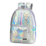 Iridescent diamond stich backpack with sunrise straps