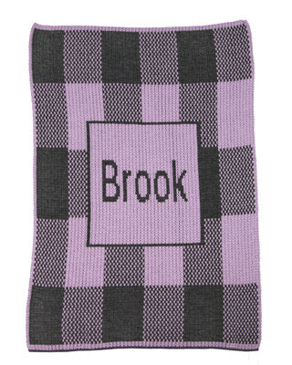 Buffalo Check & Name Stroller Blanket