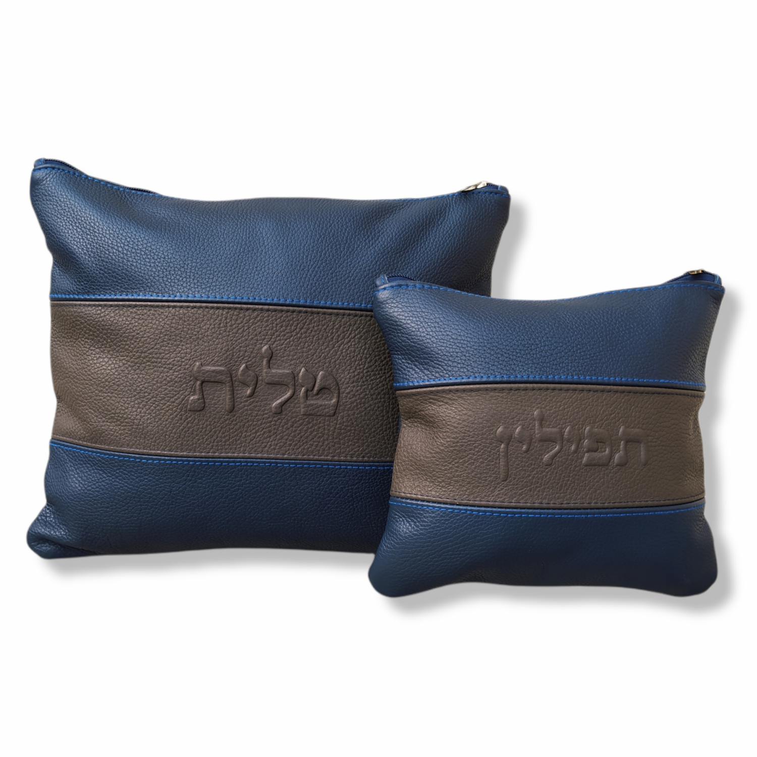 Blue/Dark Gray Tallis/Tefillin Bag