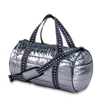 Gunmetal Puffer Duffle w/ Multi Star Straps