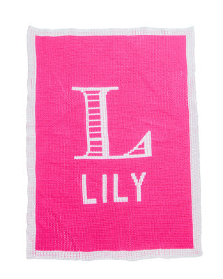 Engraved Initial & Name Stroller Blanket