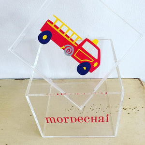 Fire Truck Lucite Box