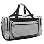 Silver Glitter Pocket Duffle Bag 23"
