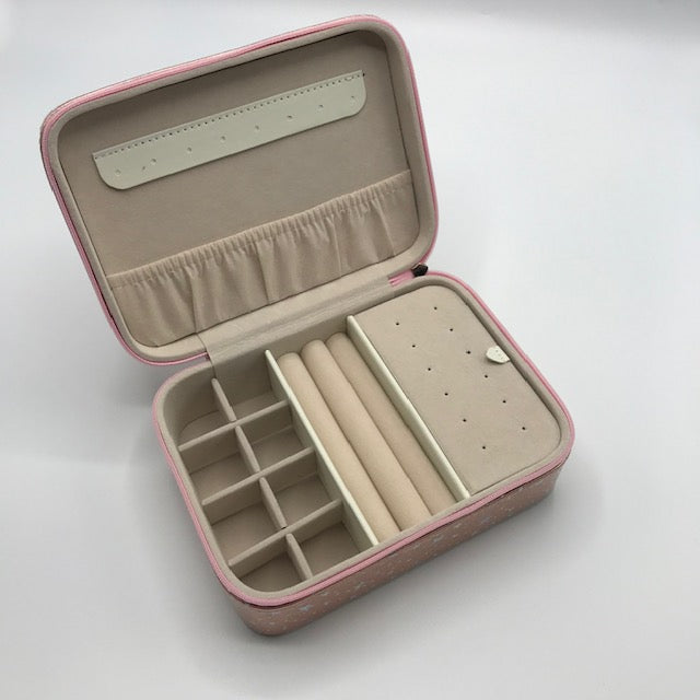 Light Pink Crinkle Mini Jewelry Case