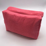 Coral Waffle Toiletry Bag