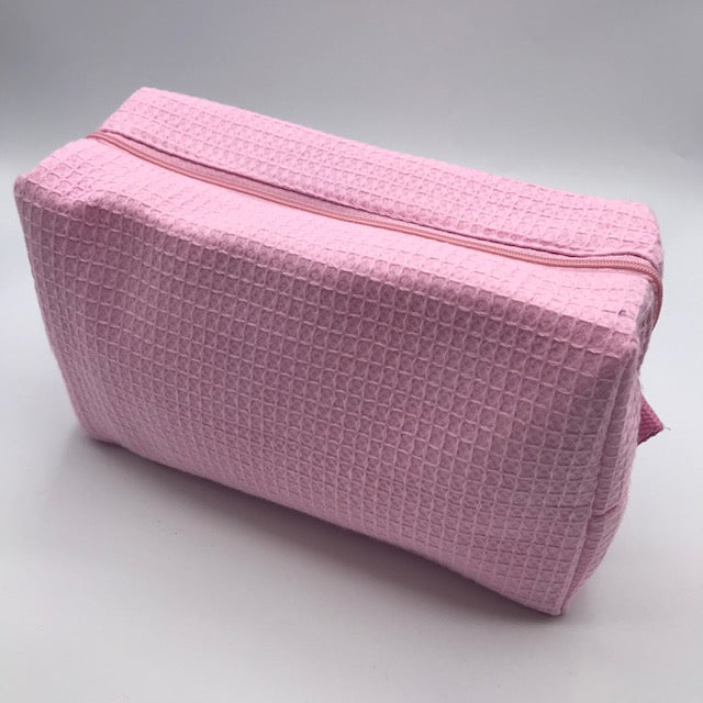 Light Pink Waffle Toiletry Bag